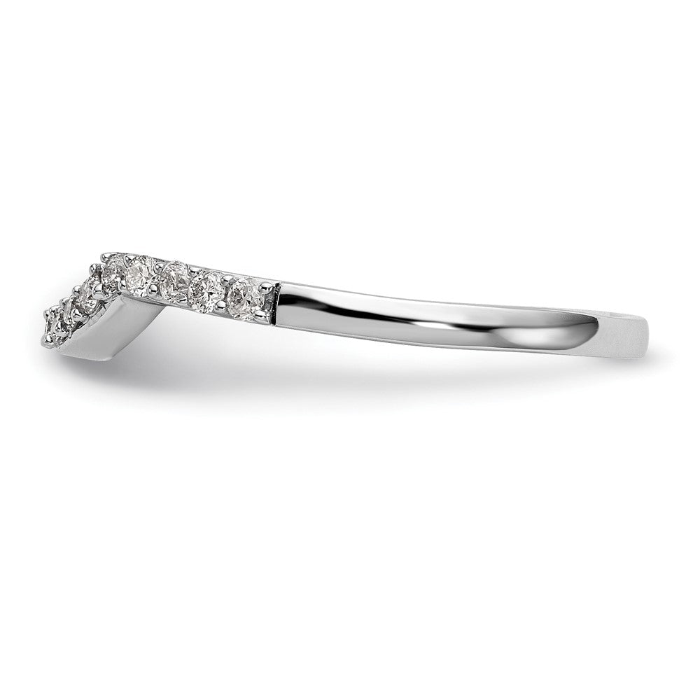 14K Weißgold Ehering mit natürlichen Diamanten