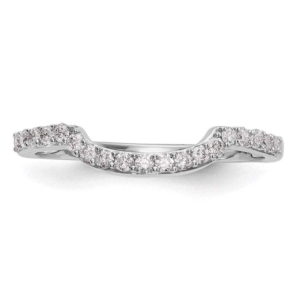 14K Weißgold Ehering mit natürlichen Diamanten