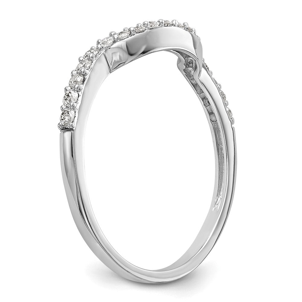 14K Weißgold Ehering mit natürlichen Diamanten