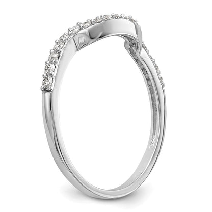 14K Weißgold Ehering mit natürlichen Diamanten