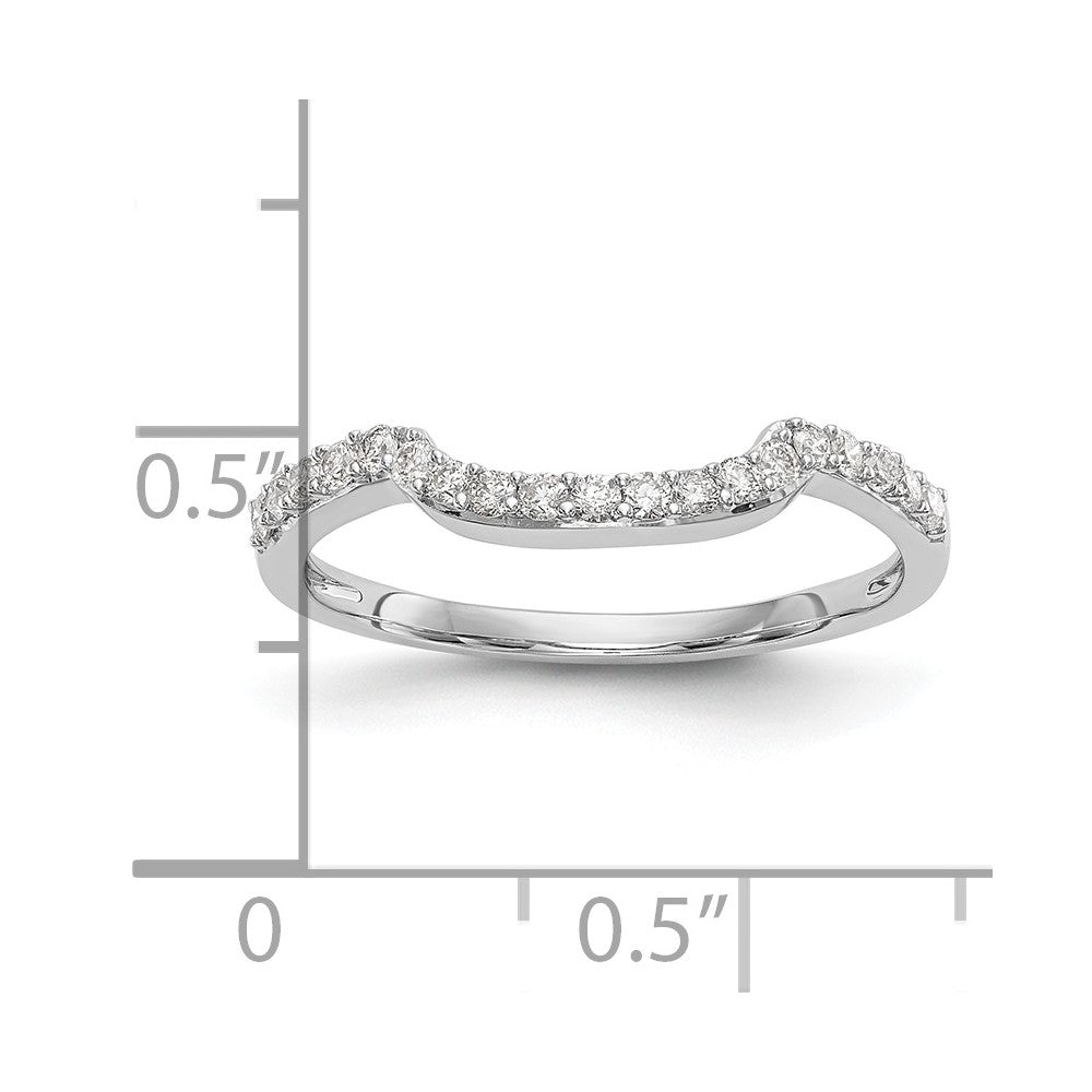 14K Weißgold Ehering mit natürlichen Diamanten