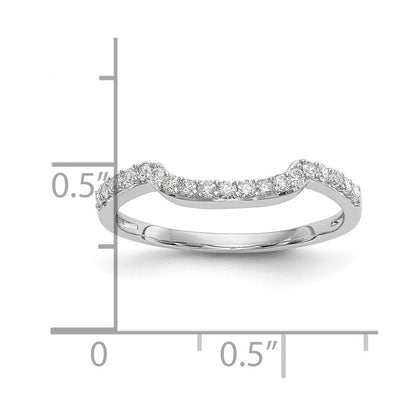 14K Weißgold Ehering mit natürlichen Diamanten