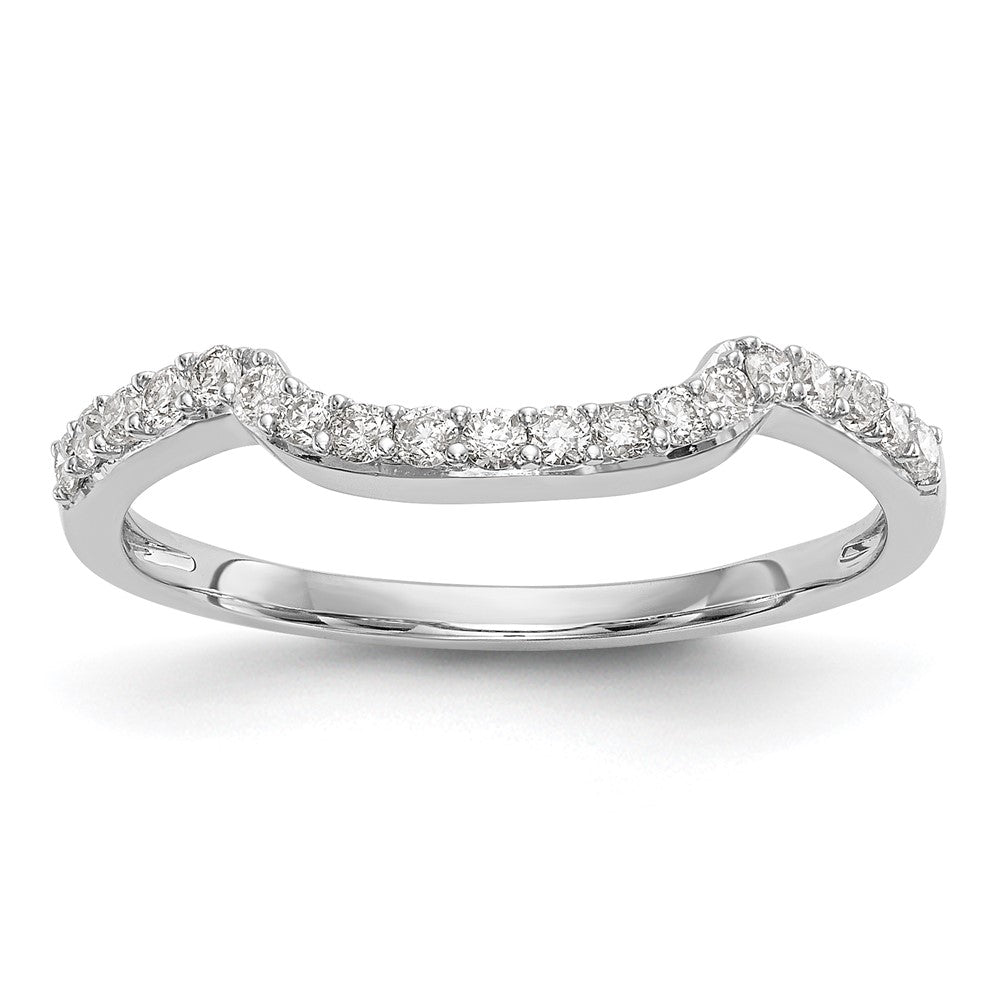 14K Weißgold Ehering mit natürlichen Diamanten