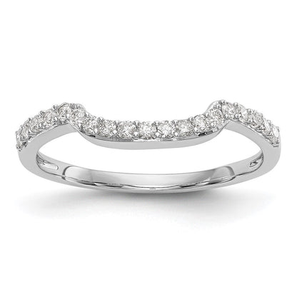 14K Weißgold Ehering mit natürlichen Diamanten
