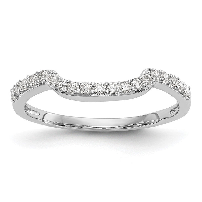 14K Weißgold Ehering mit natürlichen Diamanten