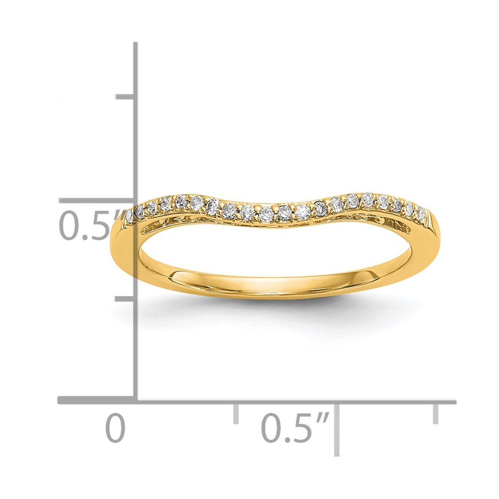 14K Gelbgold Ring mit echten Diamanten