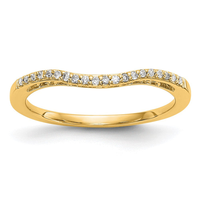 14K Gelbgold Ring mit echten Diamanten