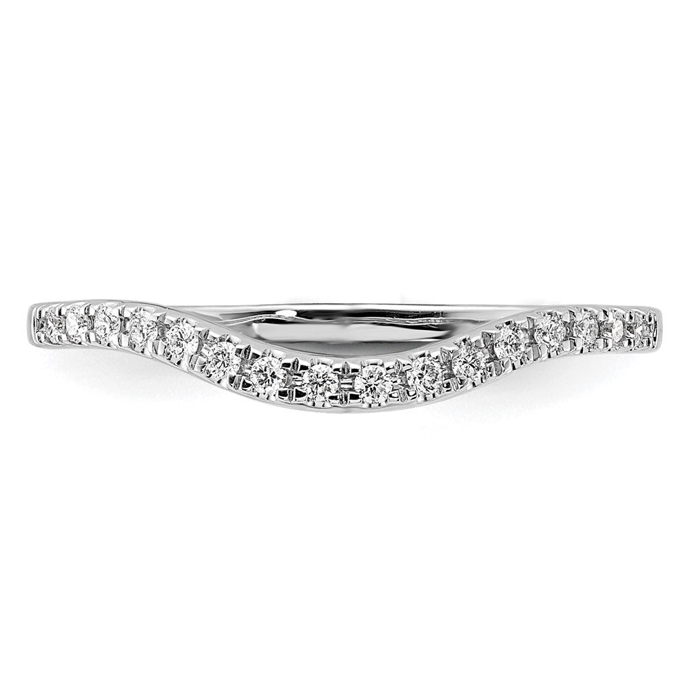 14K Weißgold Ehering mit natürlichen Diamanten