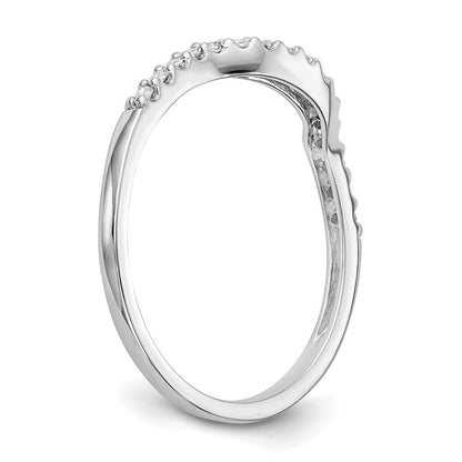 14K Weißgold Ehering mit natürlichen Diamanten