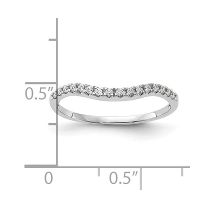 14K Weißgold Ehering mit natürlichen Diamanten