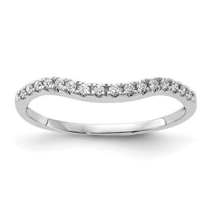 14K Weißgold Ehering mit natürlichen Diamanten