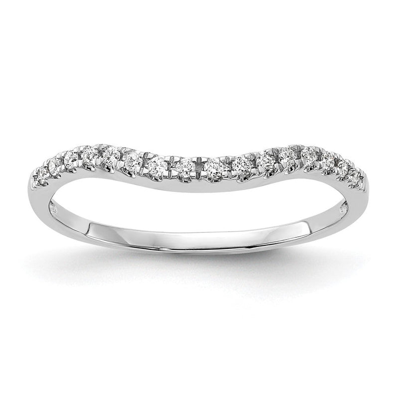 14K Weißgold Ehering mit natürlichen Diamanten