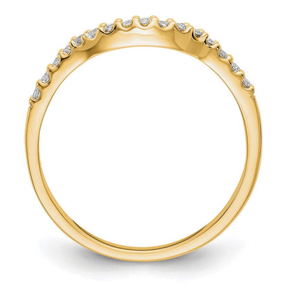 14K Gelbgold Ring mit echten Diamanten