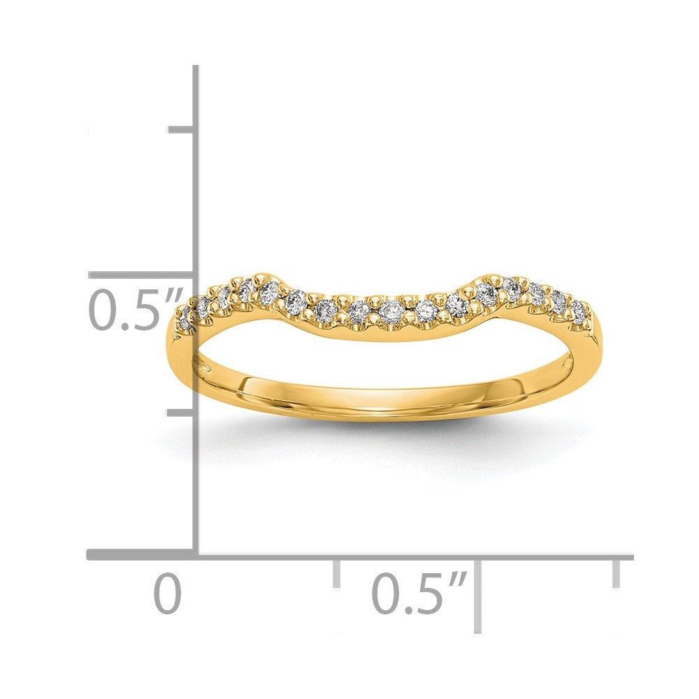14K Gelbgold Ring mit echten Diamanten