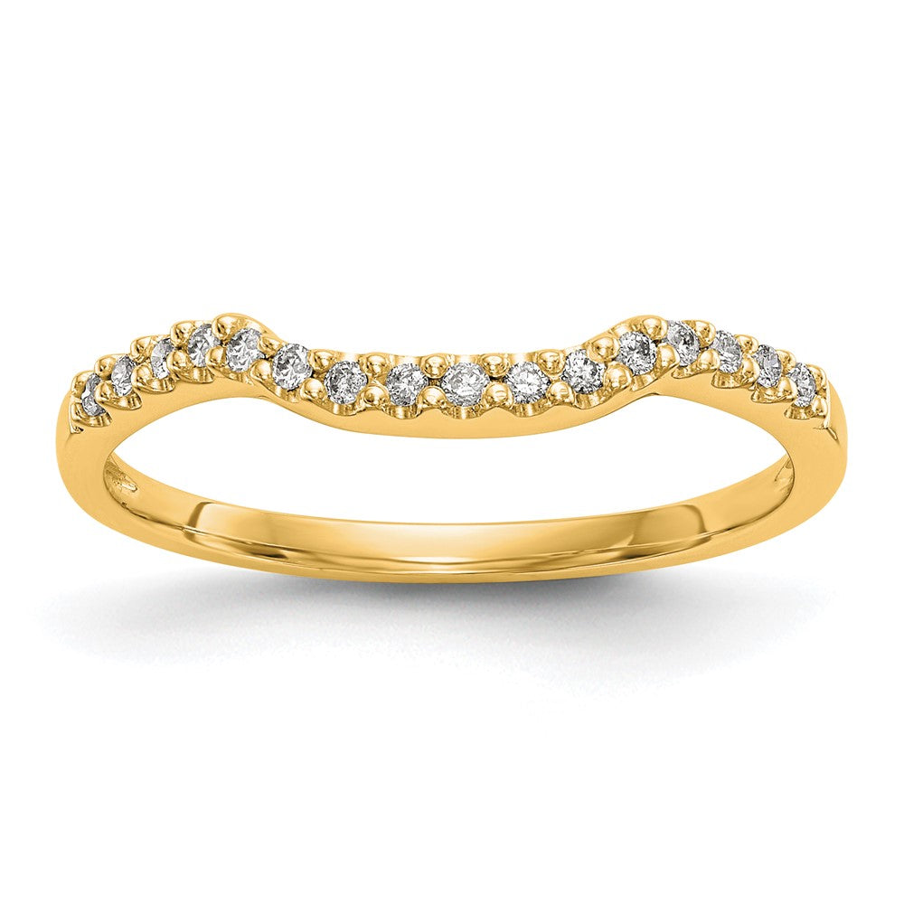 14K Gelbgold Ring mit echten Diamanten