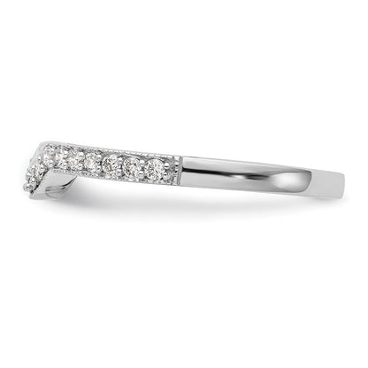 14K Weißgold Ring mit echten Diamanten