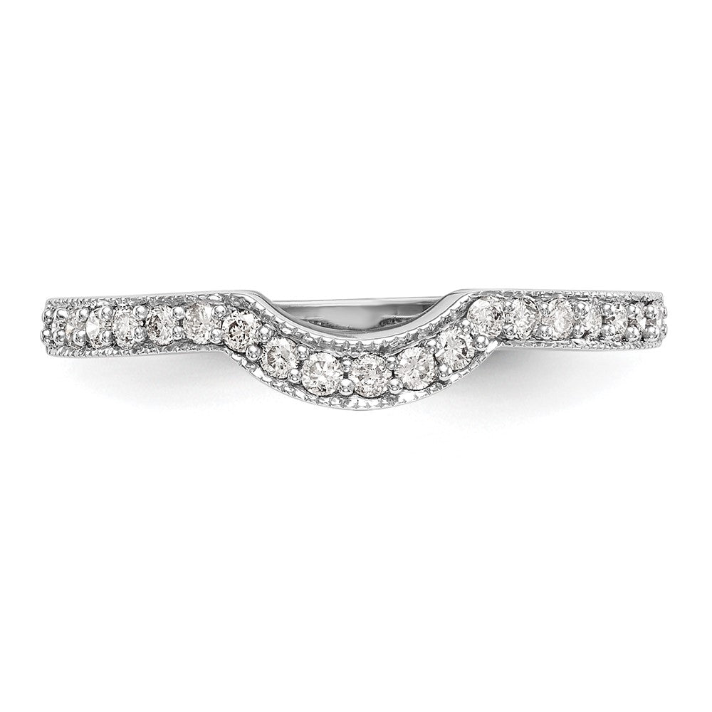 14K Weißgold Ring mit echten Diamanten