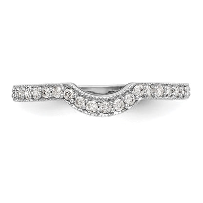 14K Weißgold Ring mit echten Diamanten