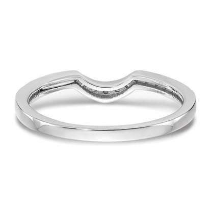 14K Weißgold Ring mit echten Diamanten