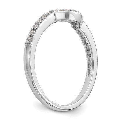14K Weißgold Ring mit echten Diamanten