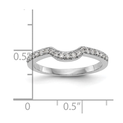 14K Weißgold Ring mit echten Diamanten