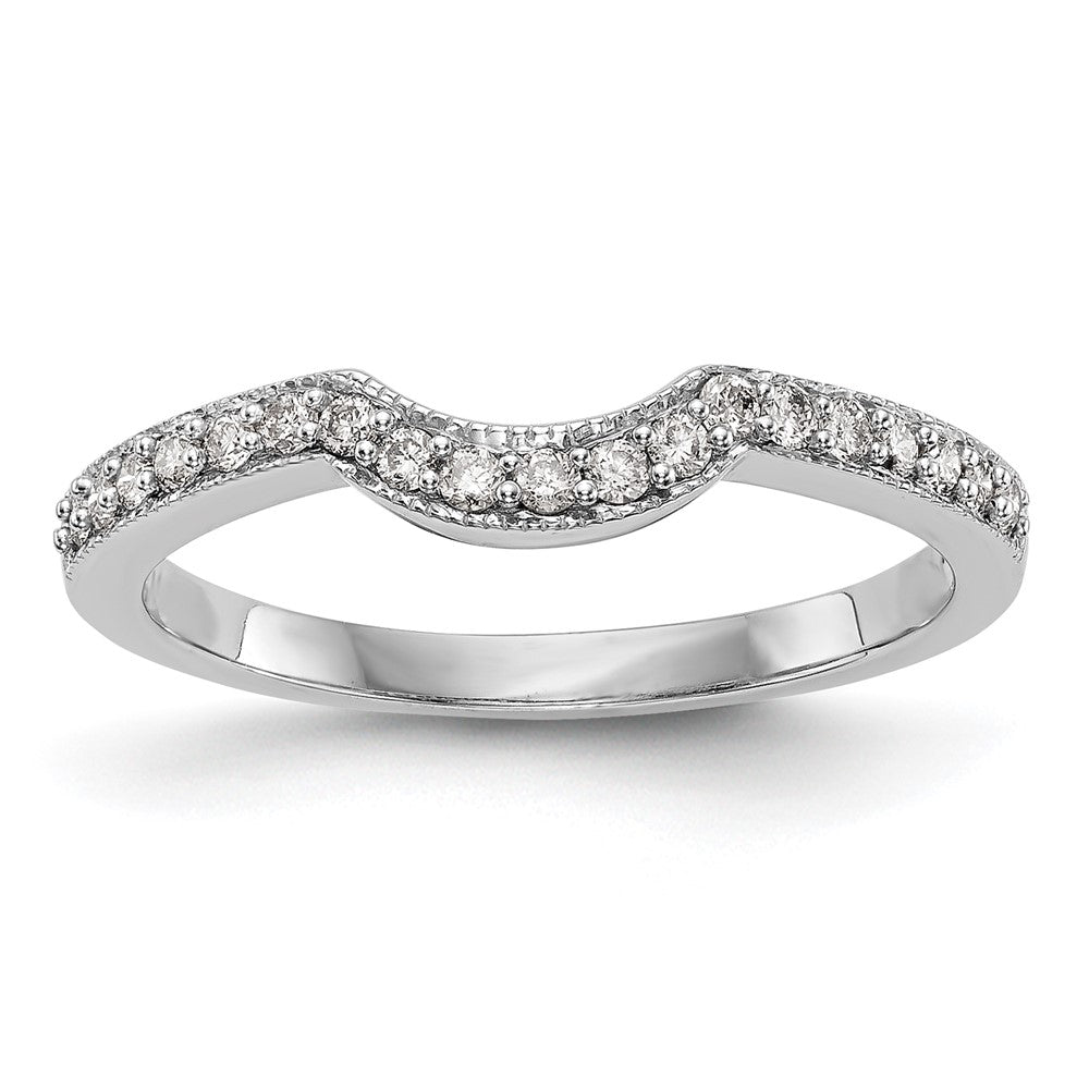 14K Weißgold Ring mit echten Diamanten