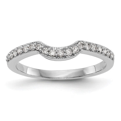 14K Weißgold Ring mit echten Diamanten