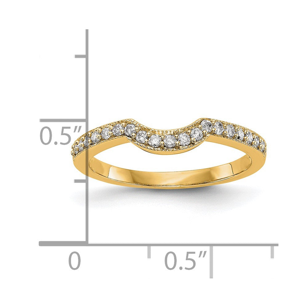 14K Gelbgold Ehering mit echten Diamanten