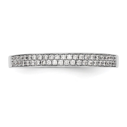 14K Weißgold Ehering mit Diamanten in Mikrofassung