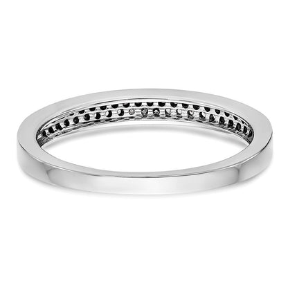 14K Weißgold Ehering mit Diamanten in Mikrofassung