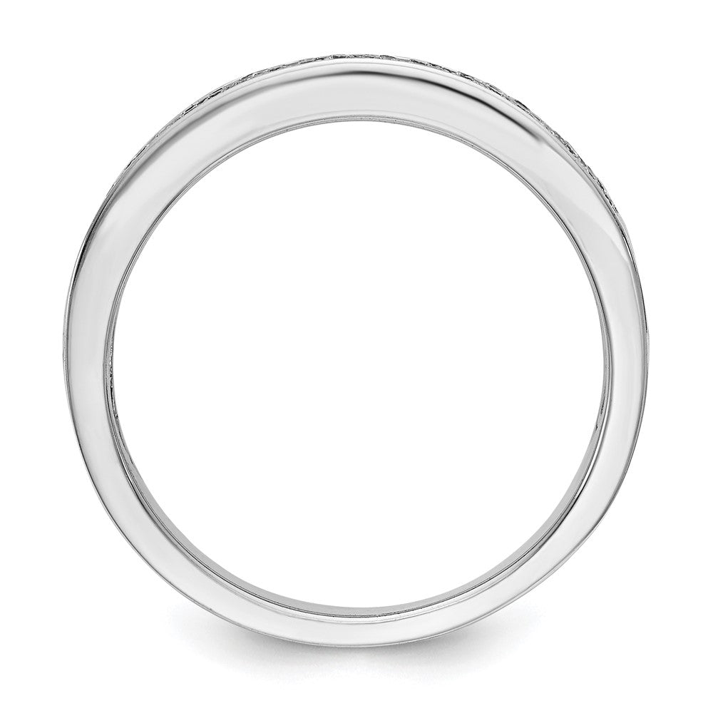 14K Weißgold Ehering mit Mikropavé natürlichen Diamanten, 0,43 ct. Gesamtgewicht