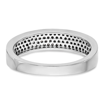 14K Weißgold Ehering mit Mikropavé natürlichen Diamanten, 0,43 ct. Gesamtgewicht