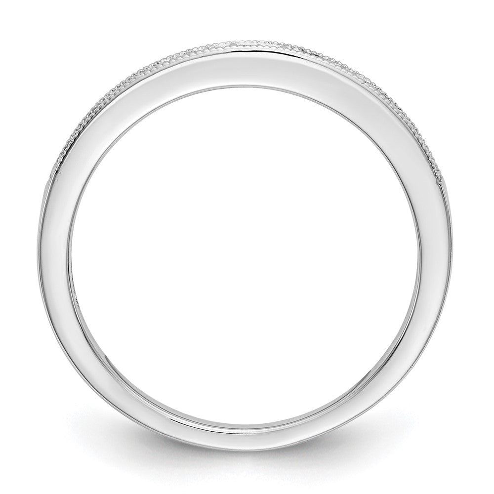 14K Weißgold Ehering mit natürlichen Diamanten 0,095 ct