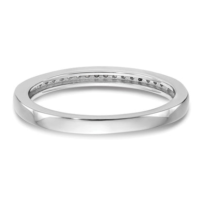 14K Weißgold Ehering mit natürlichen Diamanten 0,095 ct