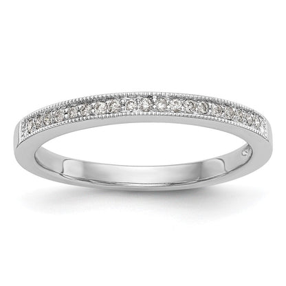 14K Weißgold Ehering mit natürlichen Diamanten 0,095 ct