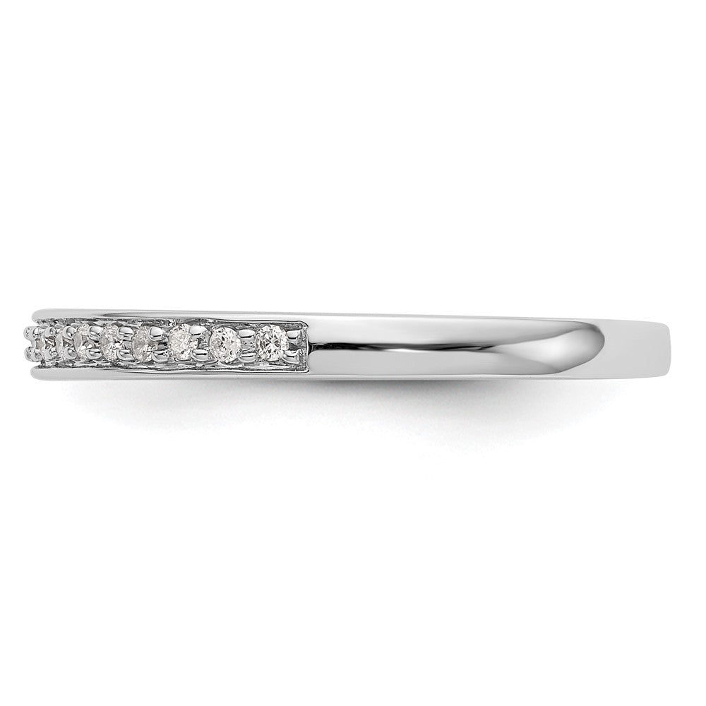 14K Weißgold Ehering mit natürlichen Diamanten, 0,136 ct Gesamtgewicht