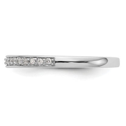14K Weißgold Ehering mit natürlichen Diamanten, 0,136 ct Gesamtgewicht