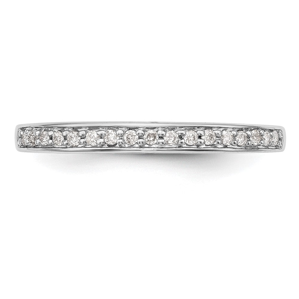 14K Weißgold Ehering mit natürlichen Diamanten, 0,136 ct Gesamtgewicht