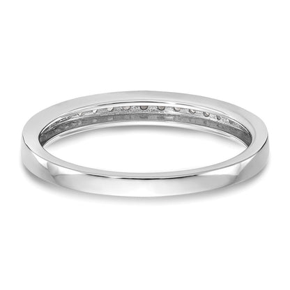 14K Weißgold Ehering mit natürlichen Diamanten, 0,136 ct Gesamtgewicht