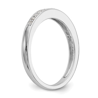 14K Weißgold Ehering mit natürlichen Diamanten, 0,136 ct Gesamtgewicht