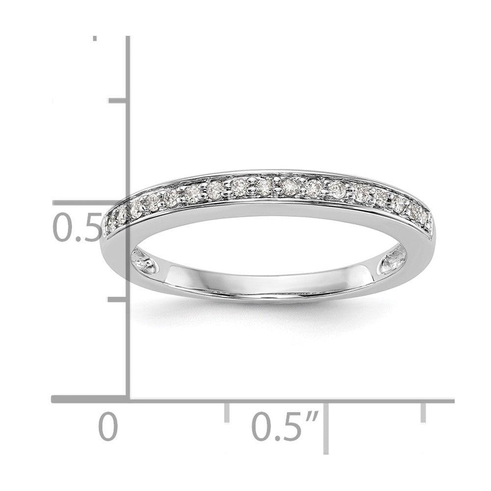 14K Weißgold Ehering mit natürlichen Diamanten, 0,136 ct Gesamtgewicht