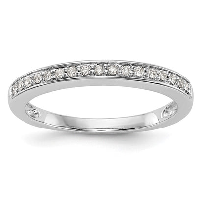 14K Weißgold Ehering mit natürlichen Diamanten, 0,136 ct Gesamtgewicht