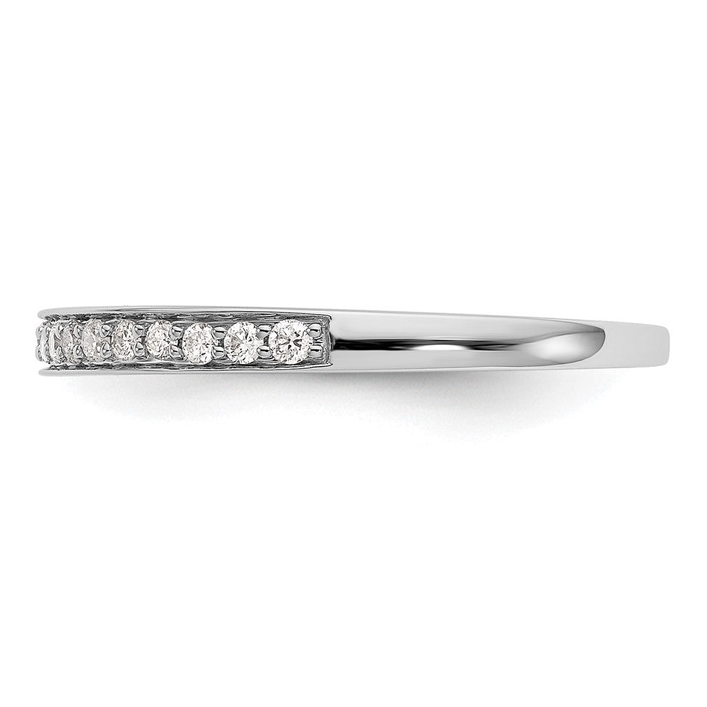 14K Weißgold Ehering mit echten Diamanten