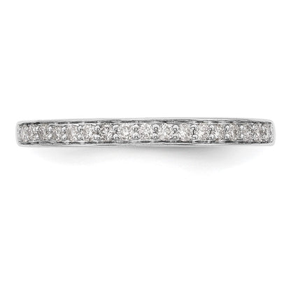 14K Weißgold Ehering mit echten Diamanten