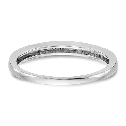14K Weißgold Ehering mit echten Diamanten