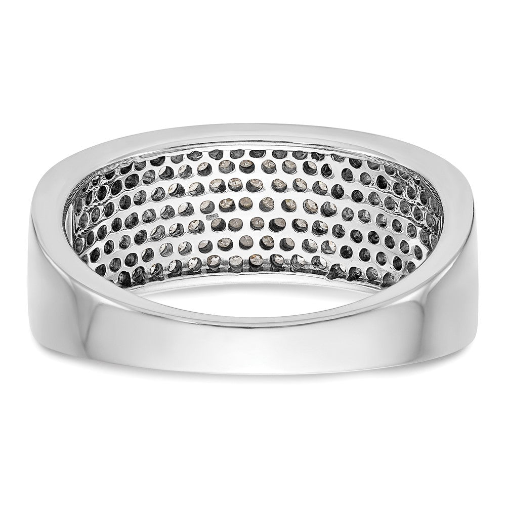14K Weißgold Ehering mit Mikro-Pavé aus natürlichen Diamanten, 0,75 ct. Gesamtgewicht