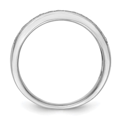 14K Weißgold Ehering mit Mikro-Pavé aus natürlichen Diamanten, 0,97 ct Gesamtgewicht