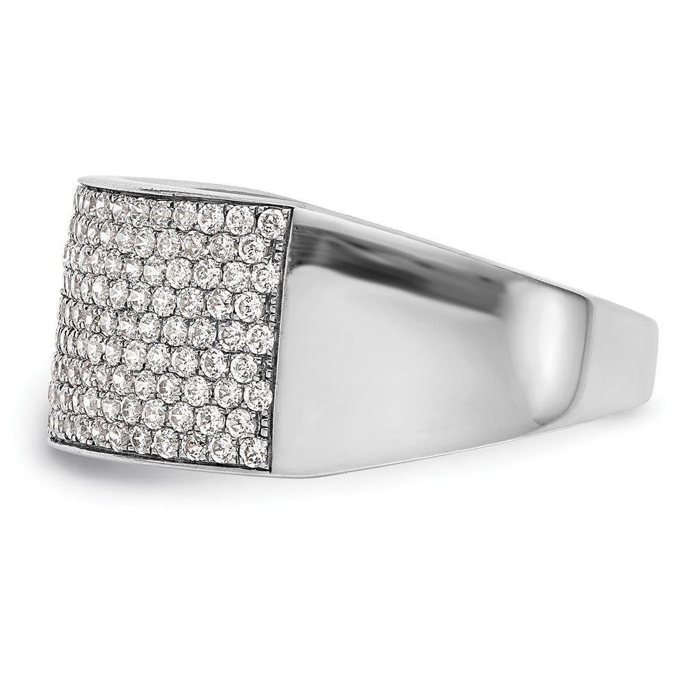 14K Weißgold Ehering mit Mikro-Pavé aus natürlichen Diamanten, 0,97 ct Gesamtgewicht