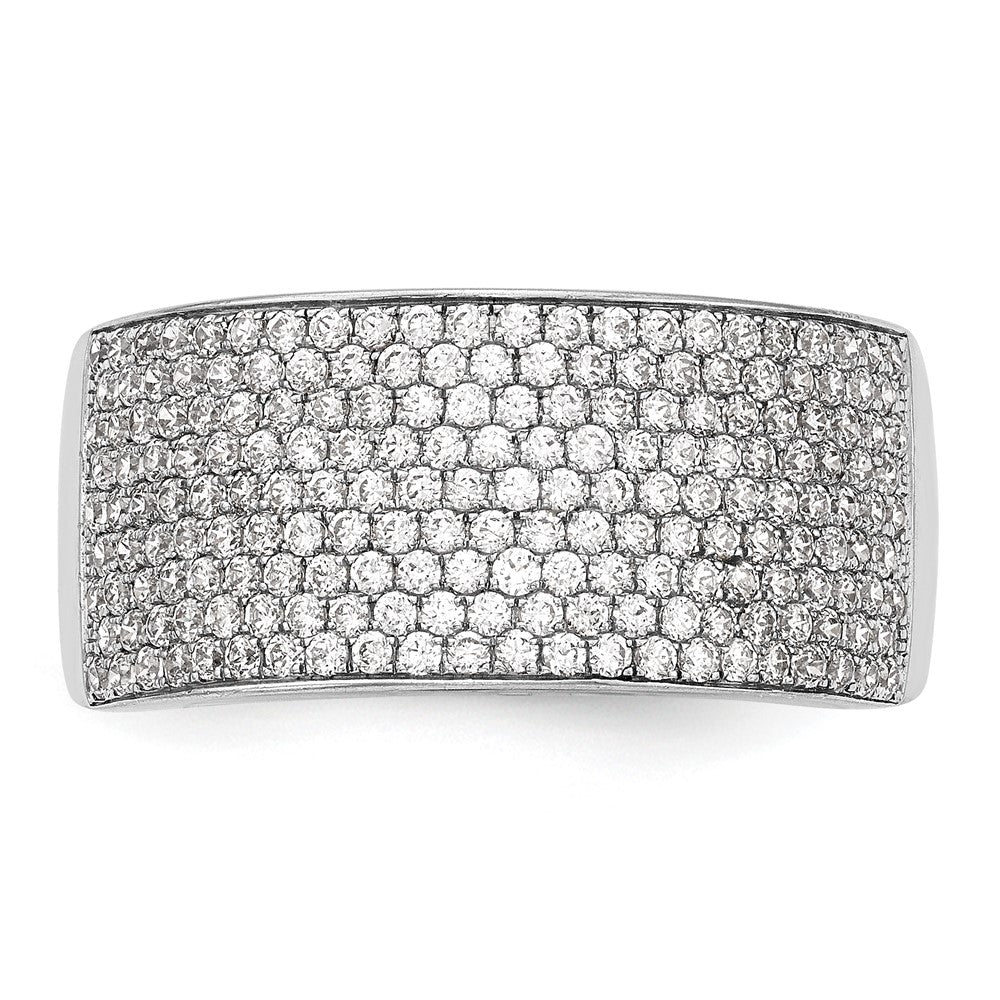 14K Weißgold Ehering mit Mikro-Pavé aus natürlichen Diamanten, 0,97 ct Gesamtgewicht