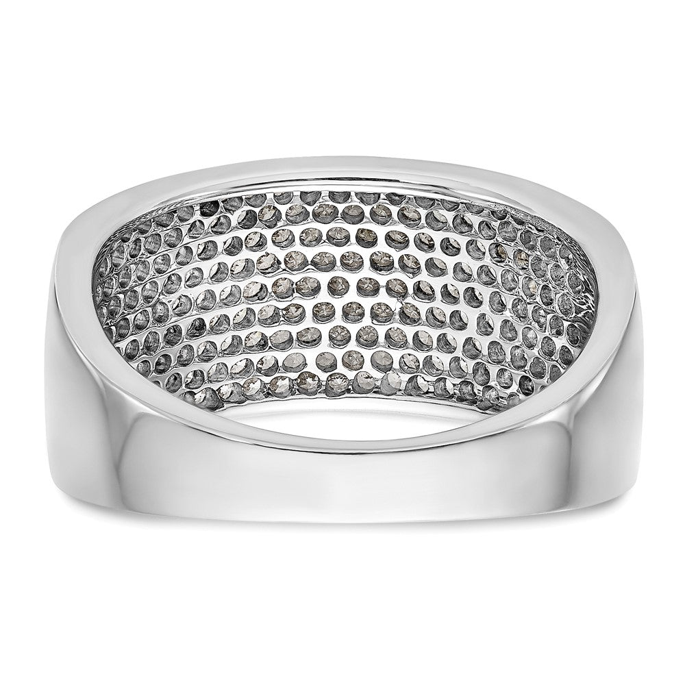 14K Weißgold Ehering mit Mikro-Pavé aus natürlichen Diamanten, 0,97 ct Gesamtgewicht